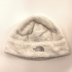 The North Face Girls Fuzzy White Fleece Winter hat